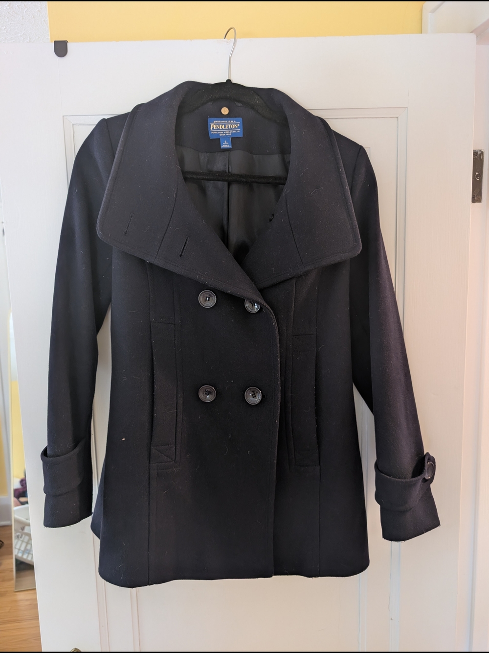 Pendleton Women's Navy Double-Breasted Wool Peacoat